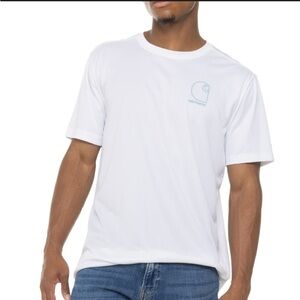 🆕Carhartt Men’s Shirt Force Sun Defender Short Sleeve UPF 50 Relaxed Fit White M